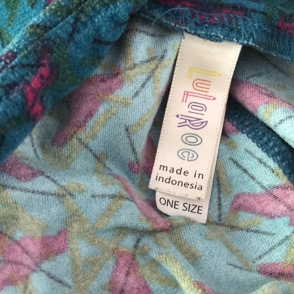 RARE RED BIRD LULAROE Leggings Onesize - Picture 3 of 4